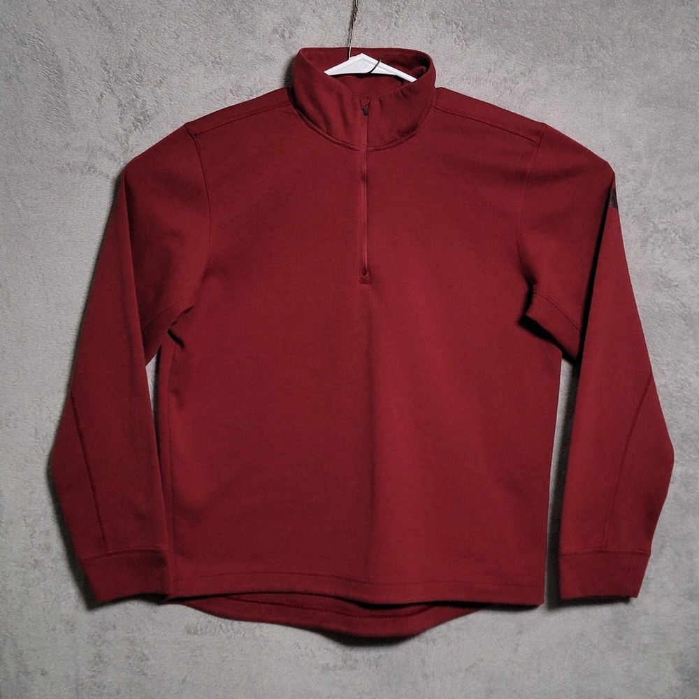 North Face Slacker Pullover Mens Large Burgundy Red 1/4 Zip Fleece Mock Neck